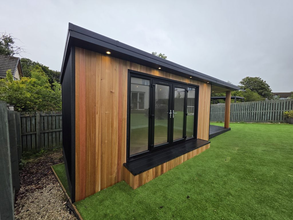 Black garden room side exterior